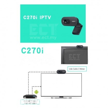 Logitech C270i HD 720p Webcam Built-in Microphone